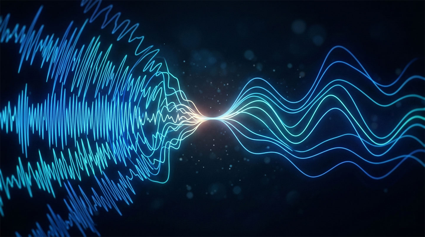 Abstract brainwave visualization &mdash; ambient music for work and studying